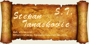 Stepan Tanasković vizit kartica